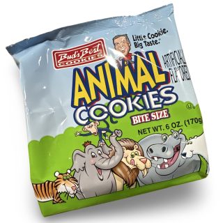 2x Bud's Best Bite Size Animal Cookies, 6 Oz Bags - Specialty Snack by Bud's Best
