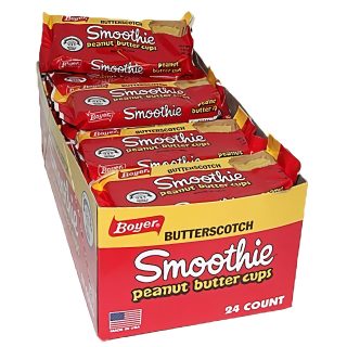 Boyer Butterscotch Peanut Butter Smoothie Cup Candy 24ct Case - Specialty Snack by Boyer