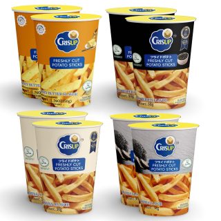 Crisup Freshly Cut Potato Sticks Variety Pack Includes Original, Honey Butter, Truffle and Black Pepper, 8 Pack - Specialty Snack by Crisup