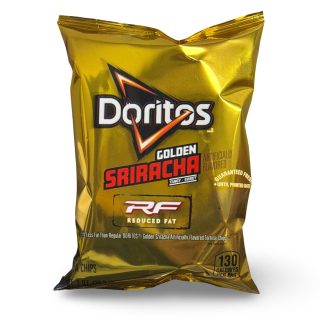 Doritos Golden Sriracha Reduced Fat Tortilla Chips – 1 oz Bags, 16 Count - Specialty Snack by Doritos