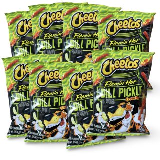 Flamin’ Hot Spicy Dill Pickle Crunchy Cheetos – 2.75 oz Bags, 8 Count - Specialty Snack by Cheetos