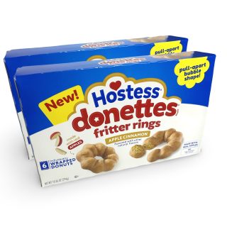 Hostess Apple Fritter Ring Pullapart Donuts Snack Cakes, 2 Boxes - Specialty Snack by Hostess