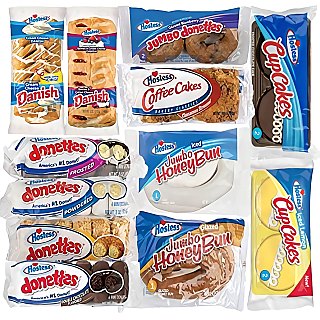 Hostess Variety Pack | Honey Buns, Coffee Cake, Donettes, Cakes, and Danish | 12 Packs - Specialty Snack by Hostess