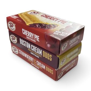 JJ's Bakery Pies Variety Pack (Cherry / Strawberry Cream / Boston Cream) | 12 Count - Specialty Snack by JJ's Bakery