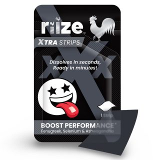 Riize Performance Boost, Quick Dissolving Strips, Supplement With Fenugreek, Ashwagandha, Selenium and Chromium, 3 Per Pack - Specialty Snack by Riize