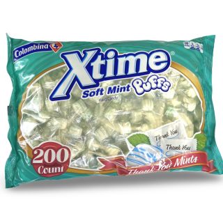 Soft Mint Puffs Candy, 200 Pieces, 31.74 oz Bag - Specialty Snack by Colombina