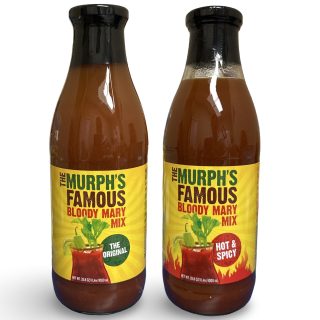 The Murph's Famous Bloody Mary Mix, Hot & Spicy and Original, Mix & Match, 33.8 fl oz (Pack of 2) - Specialty Snack by The Murph's Famous
