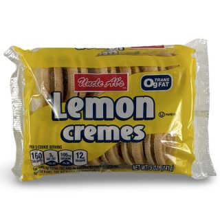 Uncle Al's & Bud's Best Cookies – Classic, Sandwich Creme & Stage Plank Varieties | 4 Packs, Flavor: Lemon Sandwich Cremes - Specialty Snack by Bud's Best